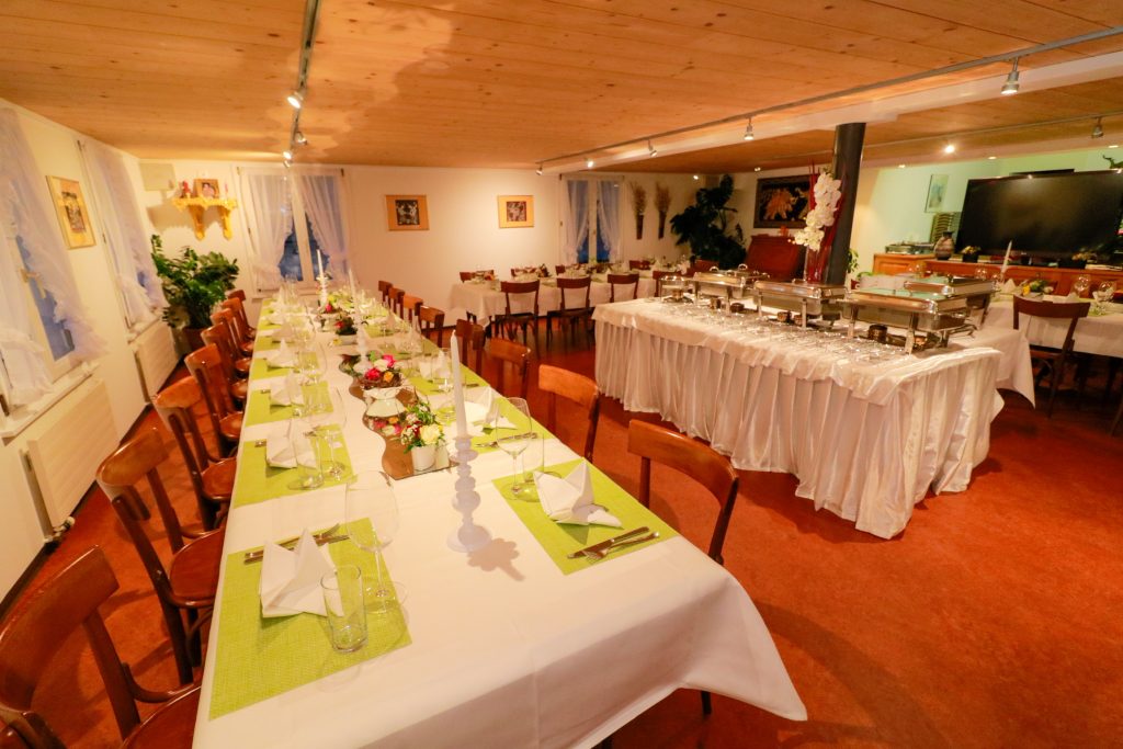 Event room set for a banquet at Thai Ambiente